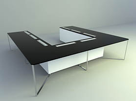 office table 3d model -Conference table 010