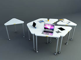 office table 3d model - Removable mini office desk 006