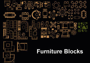 furnitures cad blocks - furniture cad block collection
