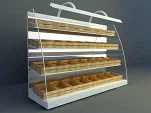 3d model product display cabinet design 